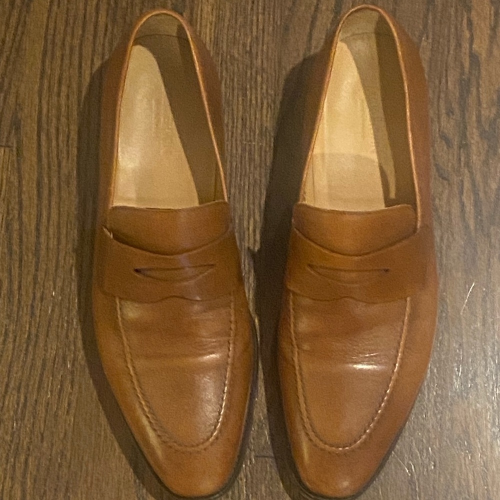 Amazing Jack Erwin Classic Brown Leather Penny Loafers